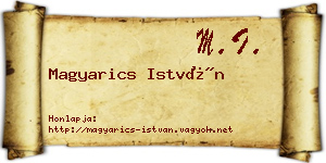Magyarics István névjegykártya
