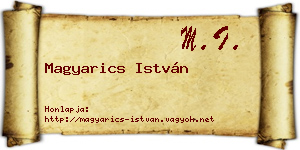 Magyarics István névjegykártya